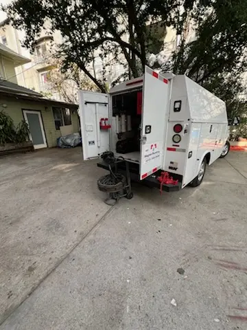 Magnet Plumbing service vehicle on-site for Water Heater Repair in Maili